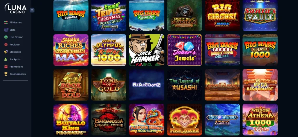 Luna Casino screenshot