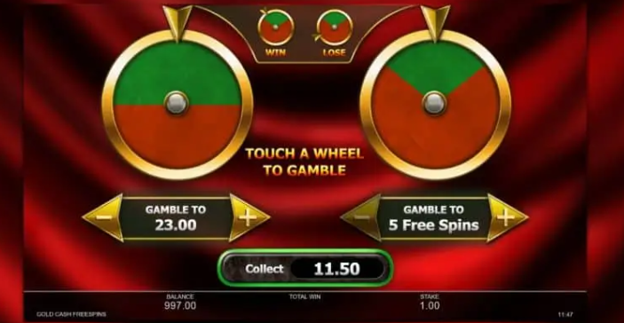 Gold Cash Free Spins gamble feature