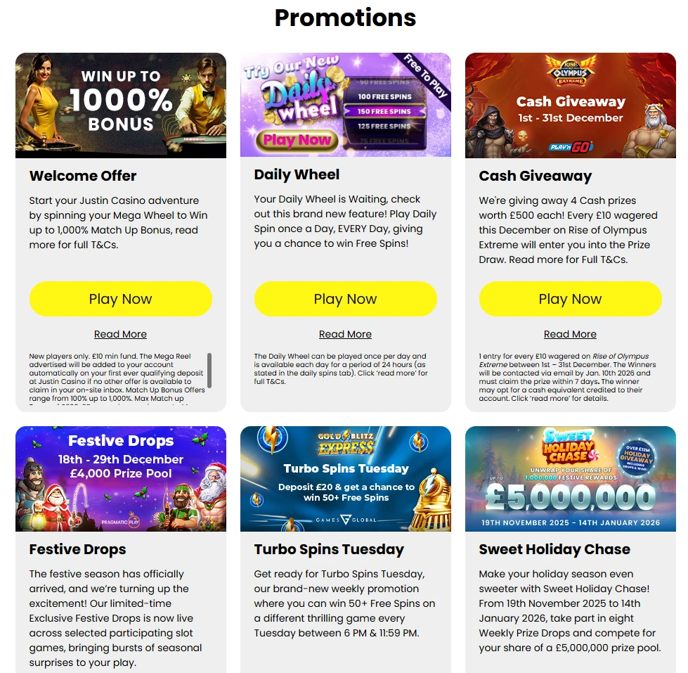 justin casino screenshot