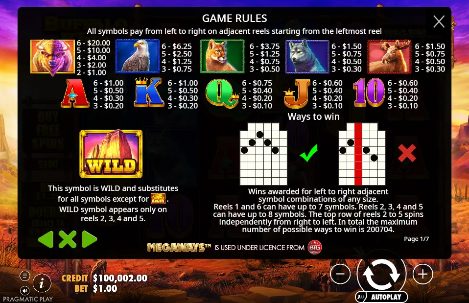 Buffalo King Megaways