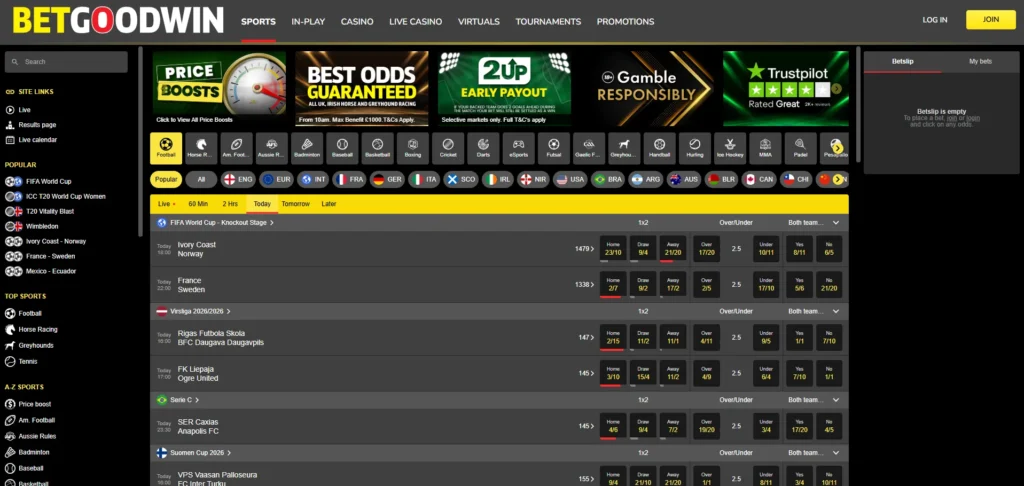 BetGoodwin sports betting
